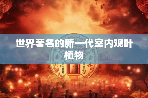 世界著名的新一代室内观叶植物