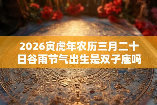 2026寅虎年农历三月二十日谷雨节气出生是双子座吗？