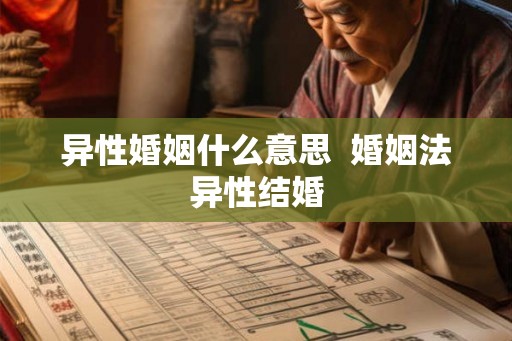异性婚姻什么意思  婚姻法异性结婚