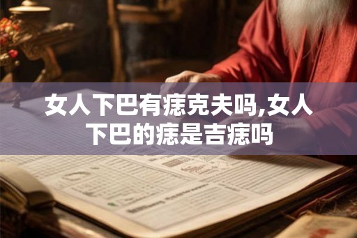 女人下巴有痣克夫吗,女人下巴的痣是吉痣吗
