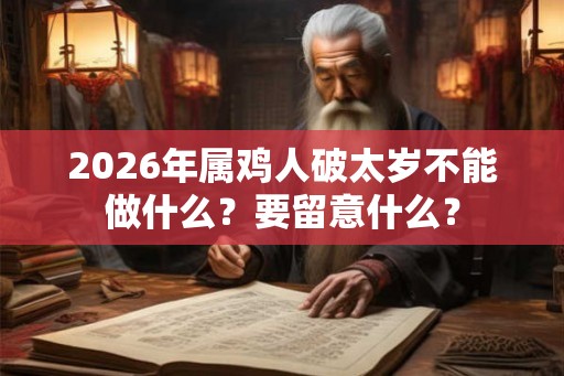 2026年属鸡人破太岁不能做什么？要留意什么？