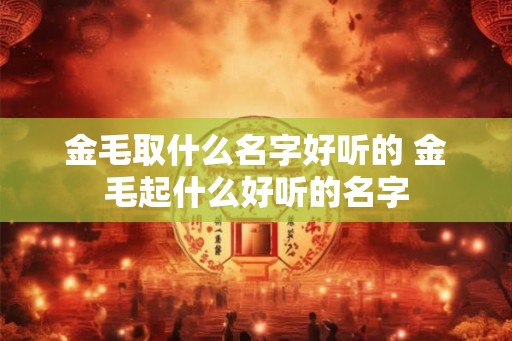 金毛取什么名字好听的 金毛起什么好听的名字