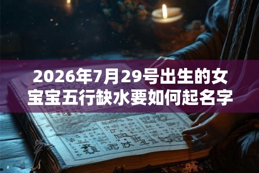 2026年7月29号出生的女宝宝五行缺水要如何起名字