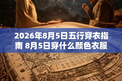 2026年8月5日五行穿衣指南 8月5日穿什么颜色衣服旺运