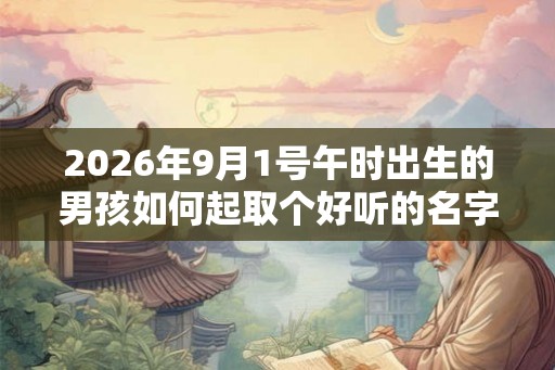 2026年9月1号午时出生的男孩如何起取个好听的名字和五行属性