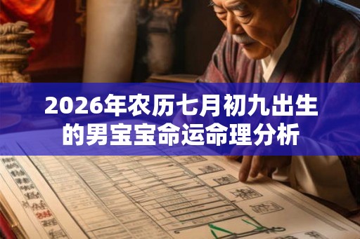 2026年农历七月初九出生的男宝宝命运命理分析