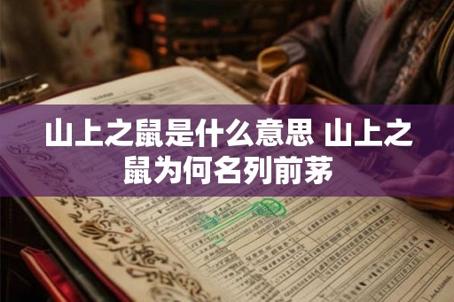山上之鼠是什么意思 山上之鼠为何名列前茅