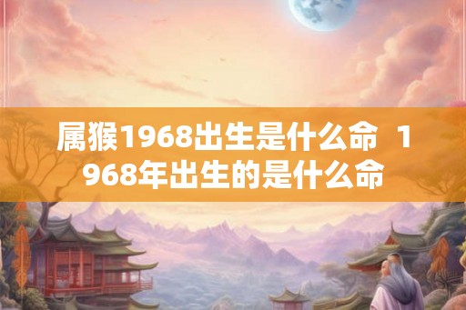 属猴1968出生是什么命  1968年出生的是什么命