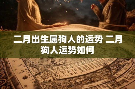 二月出生属狗人的运势 二月狗人运势如何
