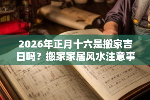 2026年正月十六是搬家吉日吗？搬家家居风水注意事项