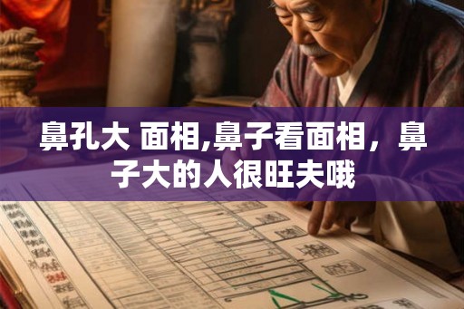 鼻孔大 面相,鼻子看面相，鼻子大的人很旺夫哦
