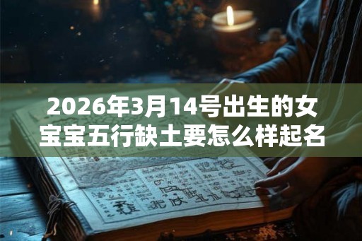 2026年3月14号出生的女宝宝五行缺土要怎么样起名字