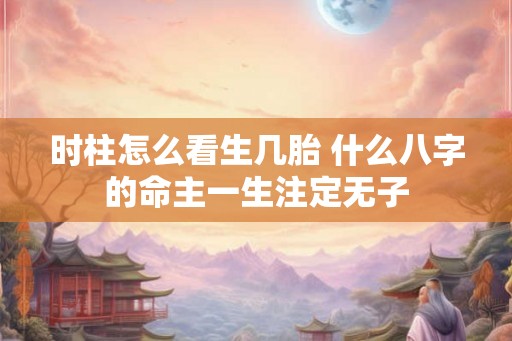时柱怎么看生几胎 什么八字的命主一生注定无子 时柱怎么看生几胎 什么八字的命主一生注定无子