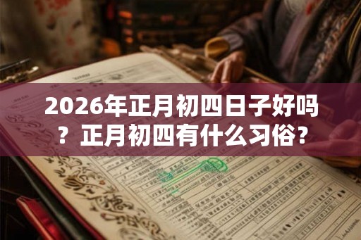 2026年正月初四日子好吗?正月初四有什么习俗? 2026年正月初四日子好吗?正月初四有什么习俗?