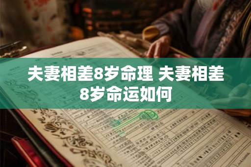 夫妻相差8岁命理 夫妻相差8岁命运如何