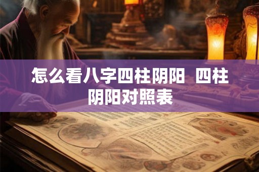 怎么看八字四柱阴阳  四柱阴阳对照表