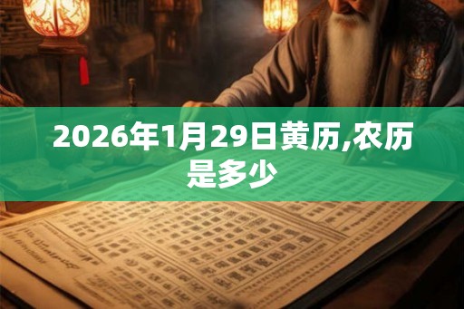 2026年1月29日黄历,农历是多少