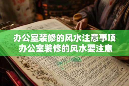 办公室装修的风水注意事项 办公室装修的风水要注意什么