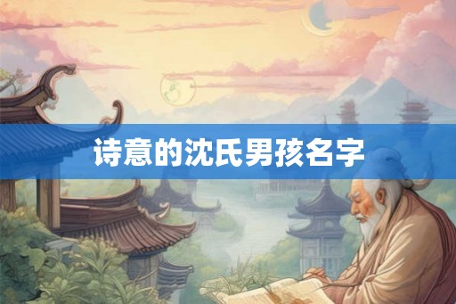 诗意的沈氏男孩名字