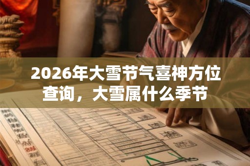 2026年大雪节气喜神方位查询，大雪属什么季节
