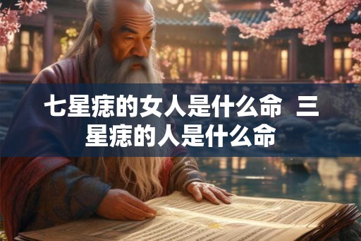 七星痣的女人是什么命  三星痣的人是什么命