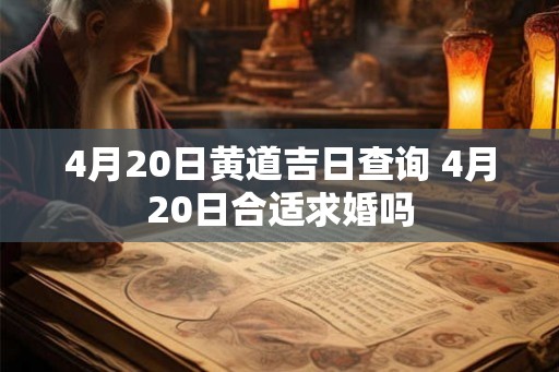 4月20日黄道吉日查询 4月20日合适求婚吗