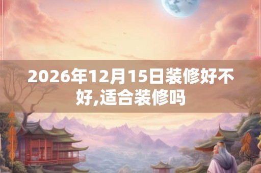 2026年12月15日装修好不好,适合装修吗