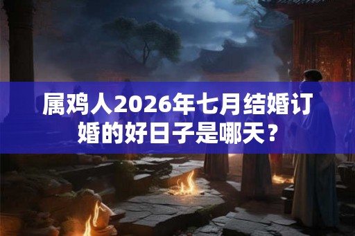 属鸡人2026年七月结婚订婚的好日子是哪天？