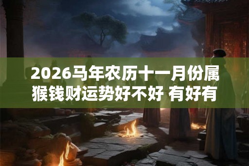 2026马年农历十一月份属猴钱财运势好不好 有好有坏把握时机 2026马年农历十一月份属猴钱财运势好不好 有好有坏把握时机