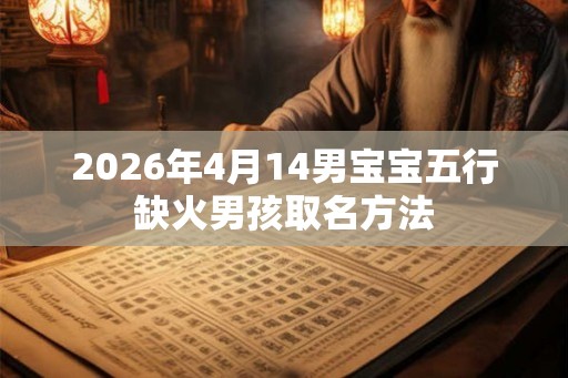 2026年4月14男宝宝五行缺火男孩取名方法