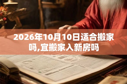 2026年10月10日适合搬家吗,宜搬家入新房吗