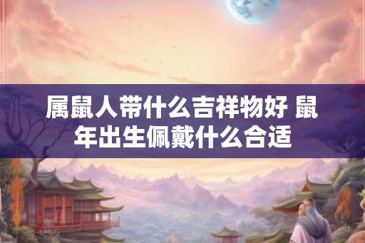 属鼠人带什么吉祥物好 鼠年出生佩戴什么合适