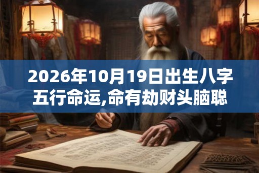 2026年10月19日出生八字五行命运,命有劫财头脑聪明 2026年10月19日出生八字五行命运,命有劫财头脑聪明
