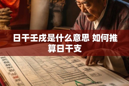 日干壬戌是什么意思 如何推算日干支