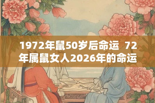 1972年鼠50岁后命运 72年属鼠女人2026年的命运 1972年鼠50岁后命运 72年属鼠女人2026年的命运