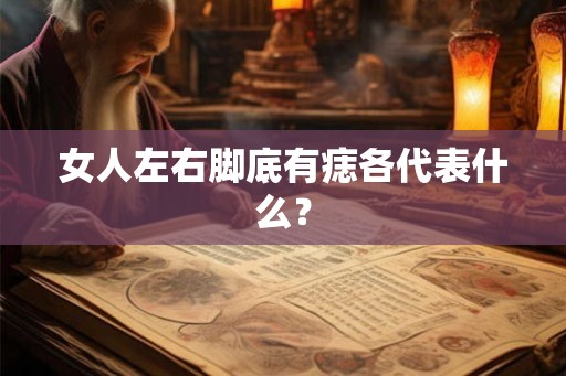 女人左右脚底有痣各代表什么？