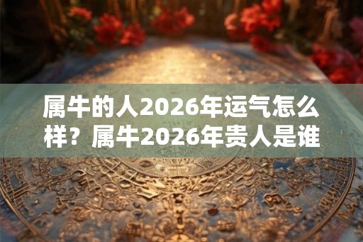属牛的人2026年运气怎么样？属牛2026年贵人是谁？