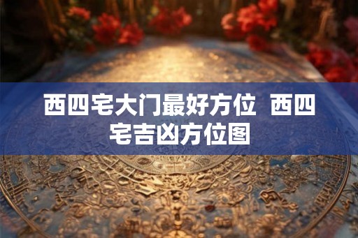 西四宅大门最好方位  西四宅吉凶方位图