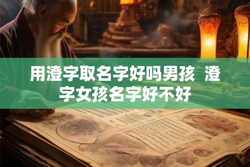 用澄字取名字好吗男孩  澄字女孩名字好不好