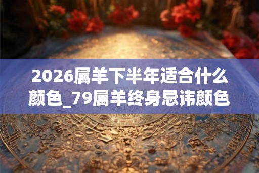 2026属羊下半年适合什么颜色_79属羊终身忌讳颜色