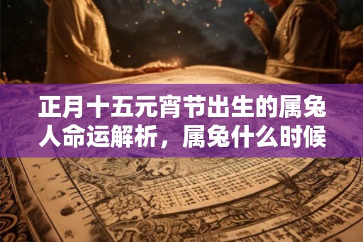 正月十五元宵节出生的属兔人命运解析，属兔什么时候出生好？
