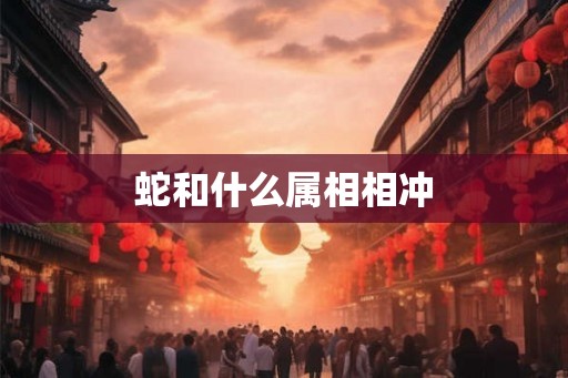 蛇和什么属相相冲