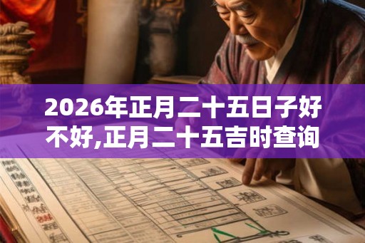 2026年正月二十五日子好不好,正月二十五吉时查询