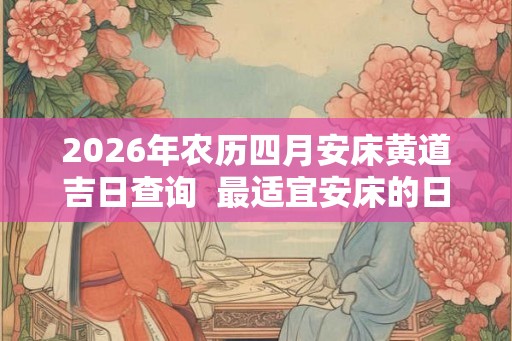 2026年农历四月安床黄道吉日查询  最适宜安床的日子