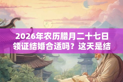 2026年农历腊月二十七日领证结婚合适吗？这天是结婚吉日吗？