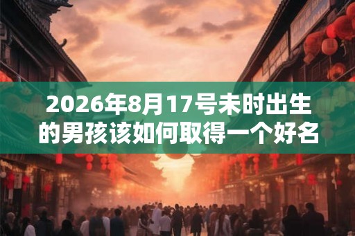 2026年8月17号未时出生的男孩该如何取得一个好名字