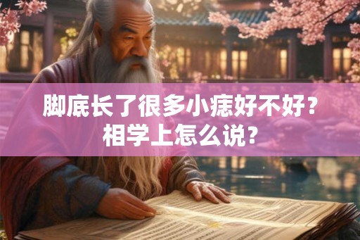 脚底长了很多小痣好不好？相学上怎么说？