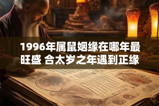 1996年属鼠姻缘在哪年最旺盛 合太岁之年遇到正缘