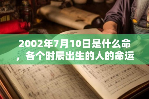 2002年7月10日是什么命，各个时辰出生的人的命运