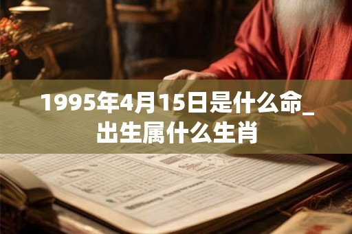 1995年4月15日是什么命_出生属什么生肖